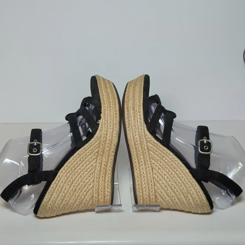 UGG Callia Platform jute/espadrille wedge sandal women's size 9